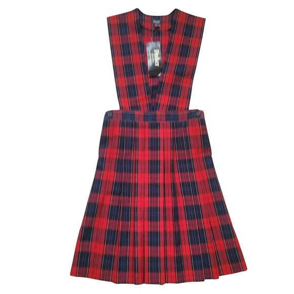 Parker Other - NWT Parker Girls Red Blue Plaid School Uniform Jumper Dress 12